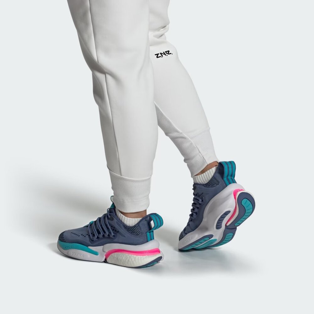 NWT Adidas AlphaBoost V1 Sneakers Women's 10 Crew Blue Lucid Pink - Picture 3 of 15